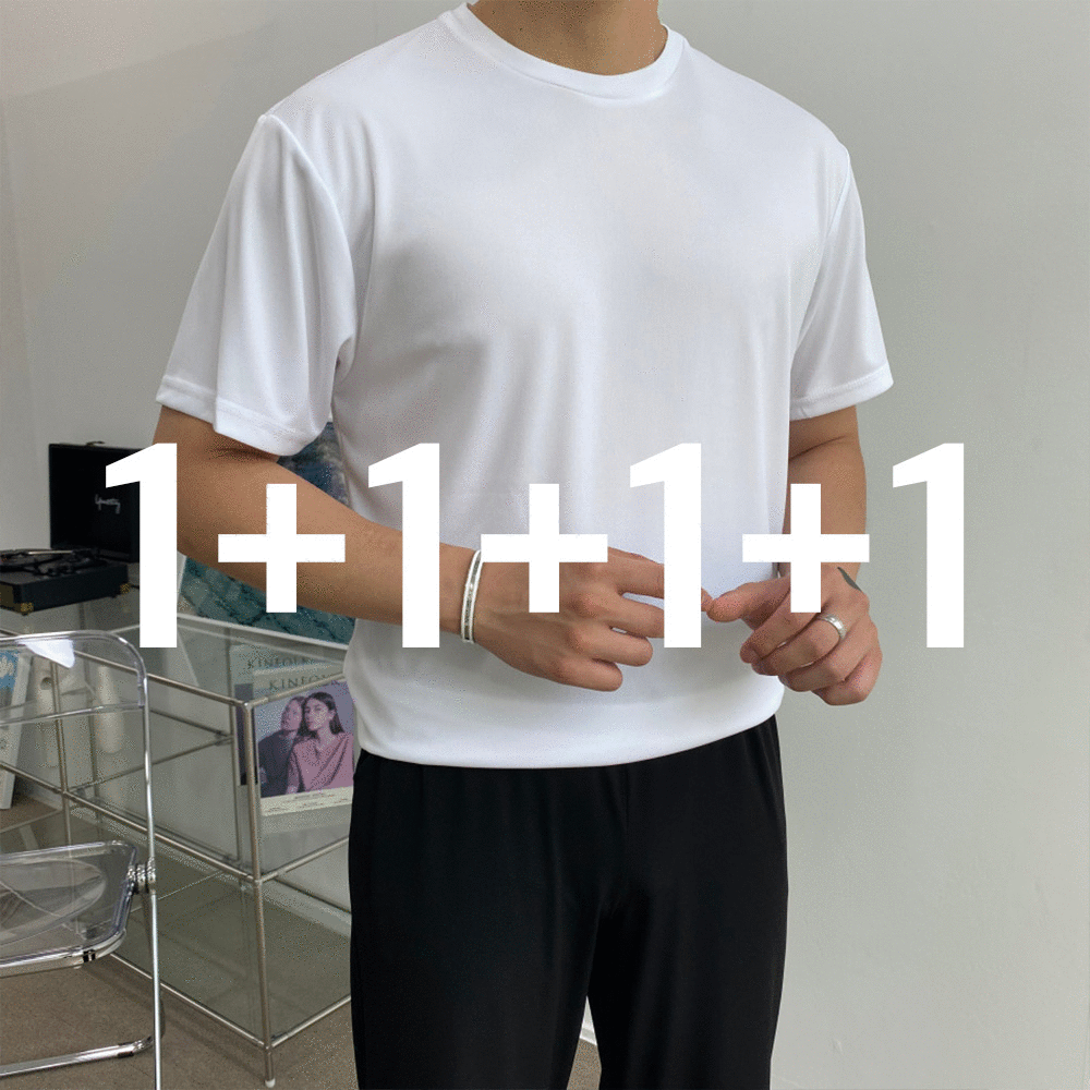 [1+1+1+1] 스킵 에어 반팔 티셔츠