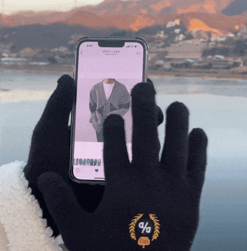 커플 겨울 스마트폰 터치 따뜻한 장갑 (3color)