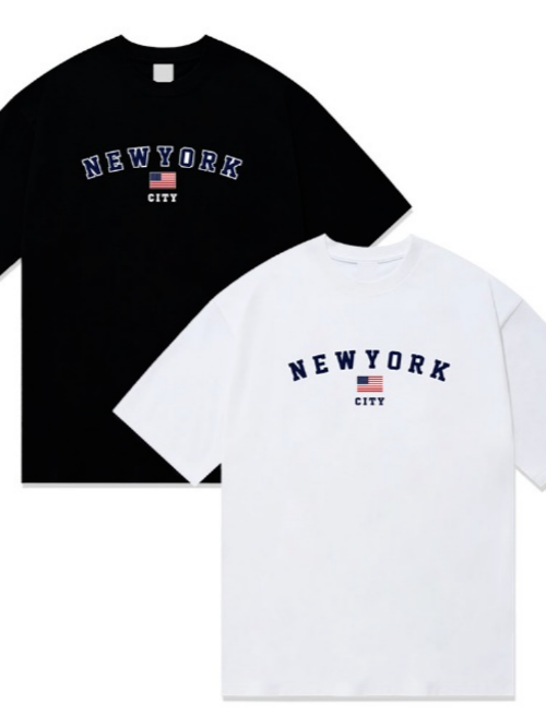 뉴욕시티 프린팅 오버핏 반팔 티셔츠 4103