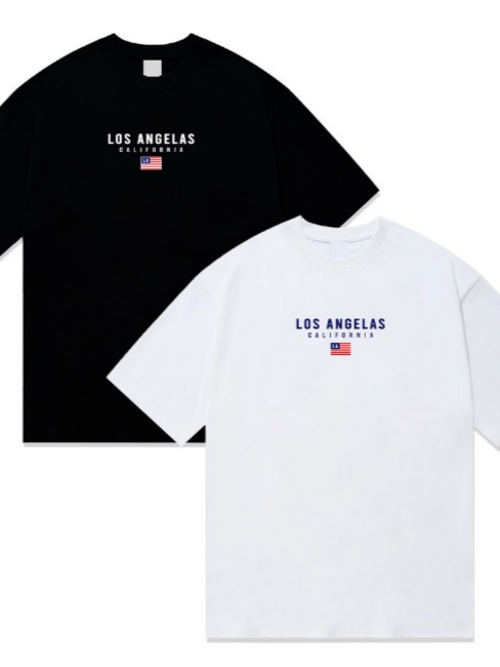 캘리포니아 프린팅 오버핏 반팔 티셔츠 4109